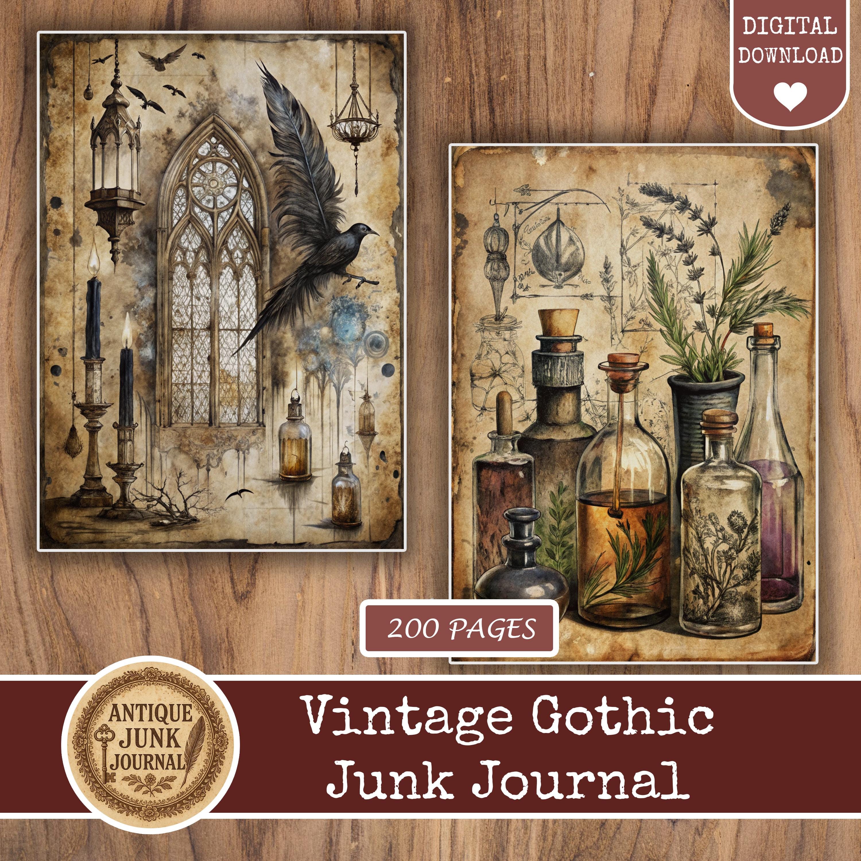 Gothic Junk Journal Printable, Gothic Journal Kits, Gothic Junk Journal ...