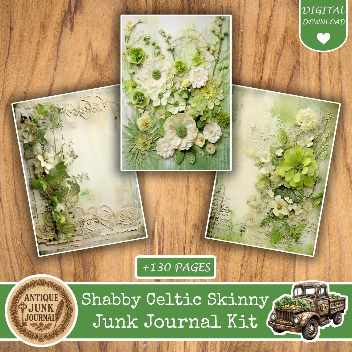 Shabby Chic Junk Journal Kits, Shabby Chic Junk Journal Papers, Shabby ...
