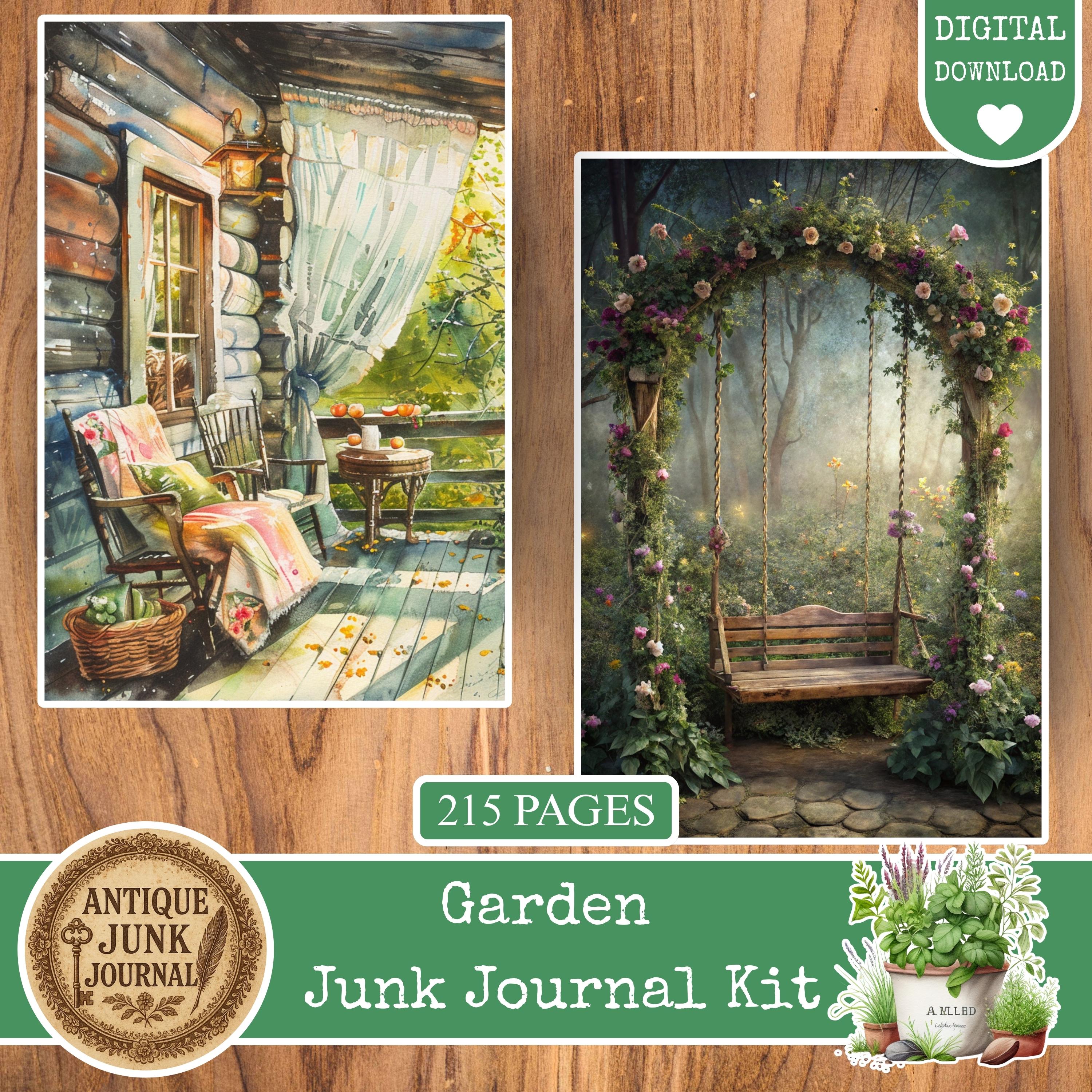 Garden Junk Journal, Garden Journal Downloadable, Junk Journal Supplies ...