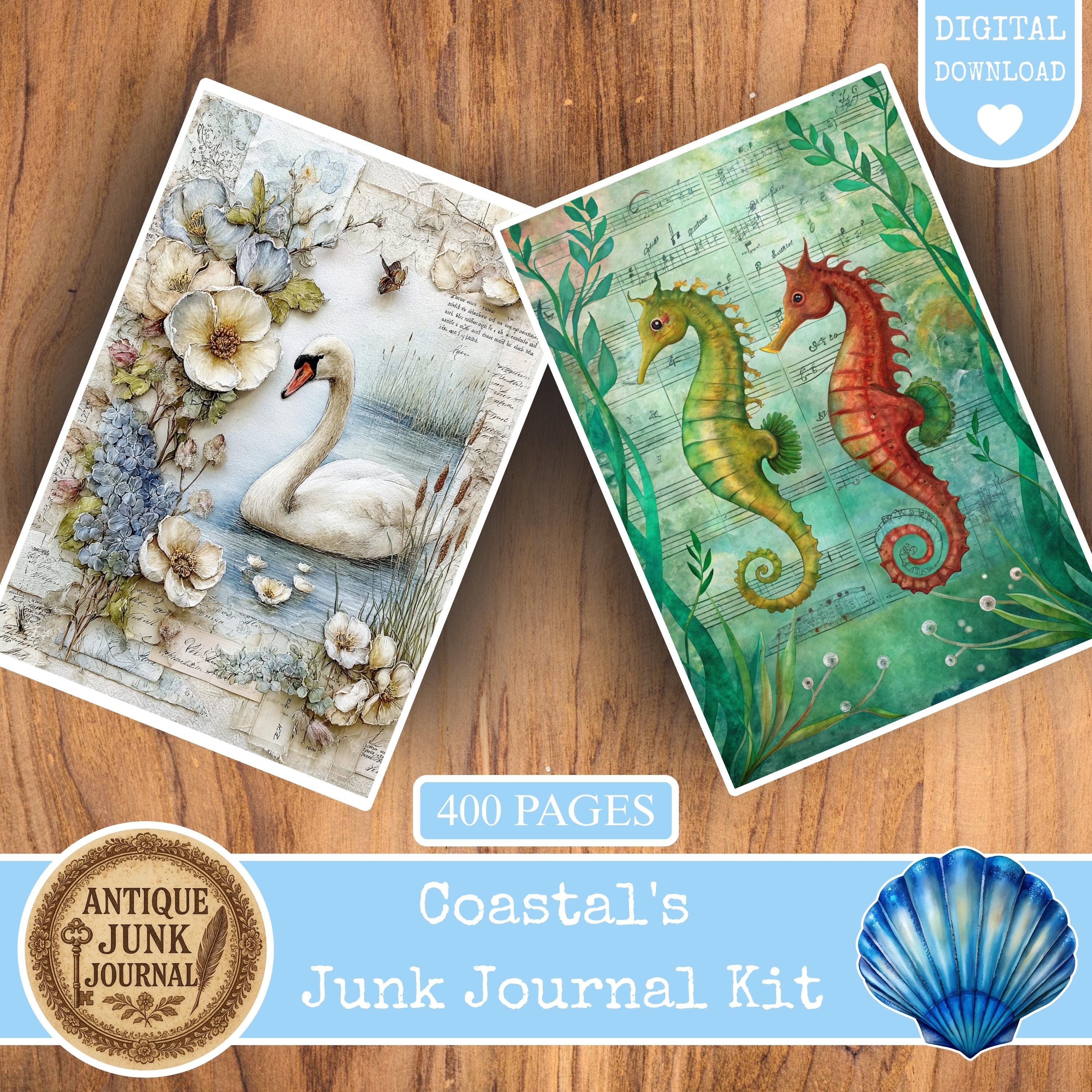Coastal Junk Journal Kit, Ocean Junk Journal, Beach Junk Journal ...