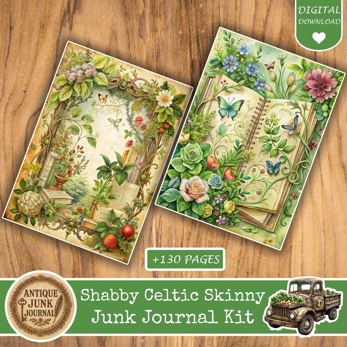 Shabby Chic Junk Journal Kits, Shabby Chic Junk Journal Papers, Shabby ...