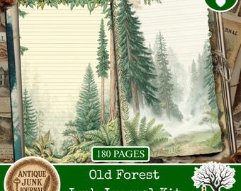 Forest Junk Journal Kit, Junk Journal Forest, Forest Junk Journal Papers, Forest Ephemera, Junk Journal Sets, Junk Journal kits Ephemera