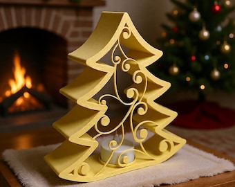 Illuminated 3D-printed Christmas tree – LED tealight tree | Winter decoration, Christmas decoration, gift idea