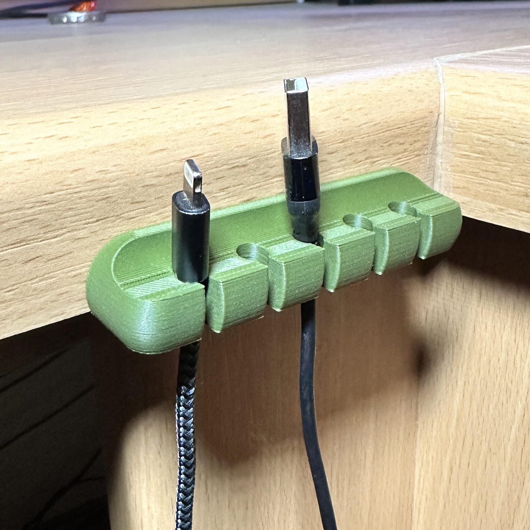 Cable Holder STL Files 3D Printed Cable Organizer 3 5 Cables Desk Cable Holder STL Files 3D Printed Cable Organizer 3 5 Cables Desk