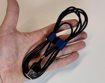 S-Shaped Cable Organizer, Set of 2 – Compact Cable Holder for Travel & Home | Neatly Store Cables | 3D Printed Cable Organizer