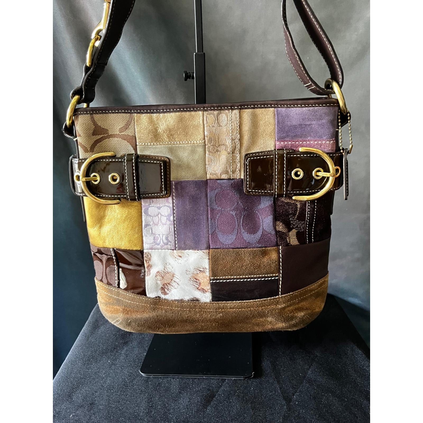 美品✨COACH Patchwork Accessory Pouch 40928 Coach Patchwork Accessory Porch Hand Bag