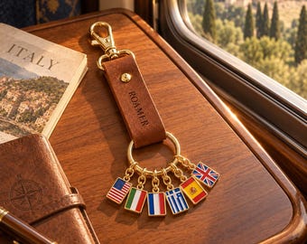 Llavero personalizado con la bandera de un país, recuerdo de viaje personalizado, dijes de varias naciones, accesorio para etiqueta de equipaje, regalo para viajeros