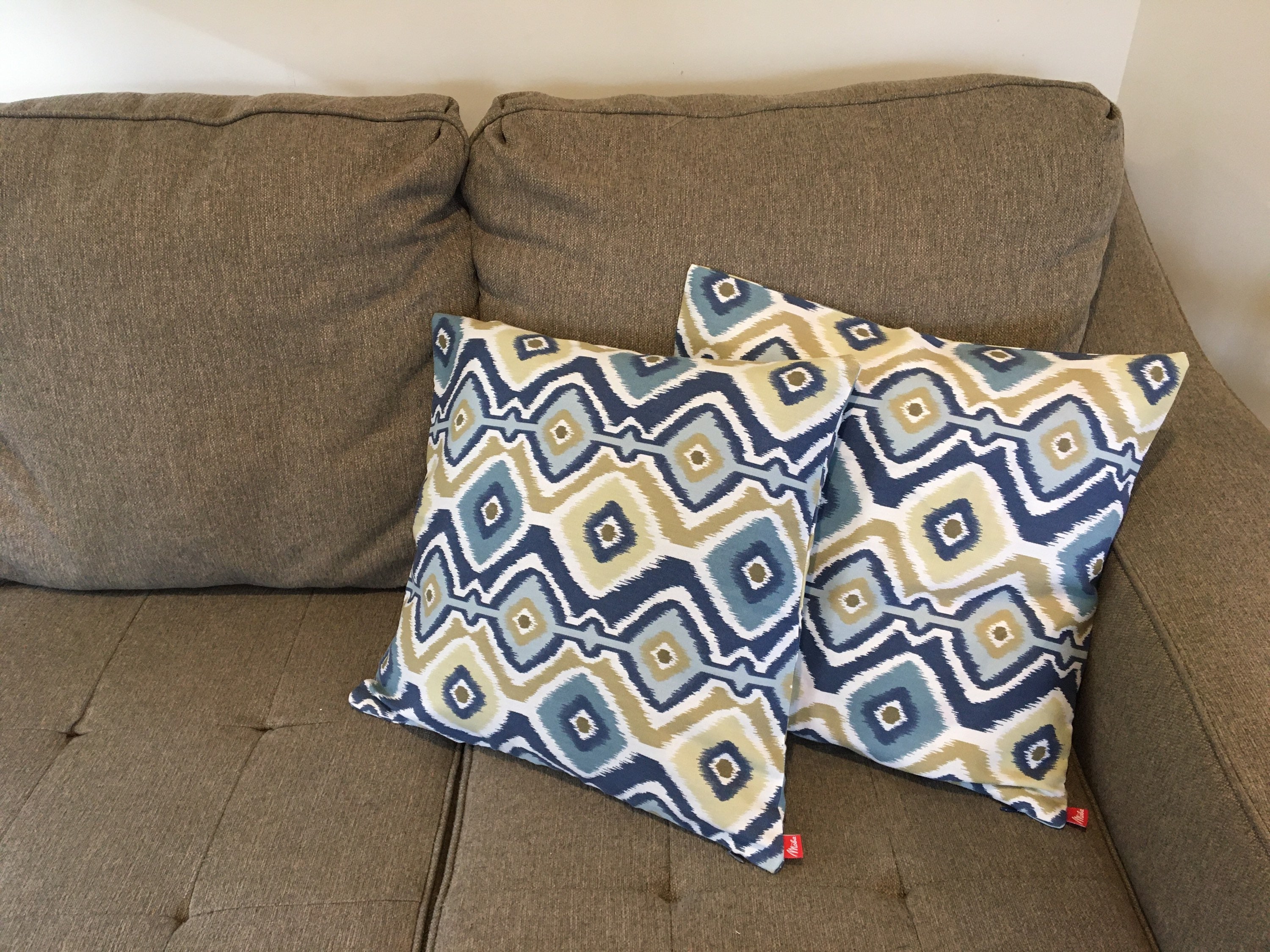 modern throw pillow ikat 100 cotton canvas bring life to