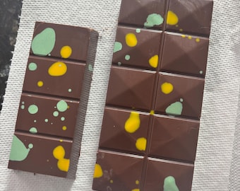 Dubai Style Pistachio Chocolate Bar | Vegan Milk Chocolate, Pistachio Butter, Kataifi