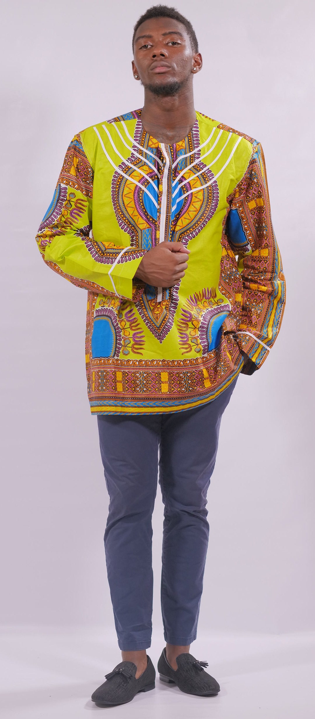 African Clothing, Green Dashiki, African Dashiki Shirts, Men Dashiki ...