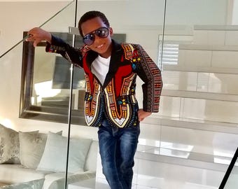 African clothing, Ankara Boy Blazer, African kids Jacket, Children Blazer/Jacket, African kids Suit/Blazer, African fashion,  Men&#39;s Jacket