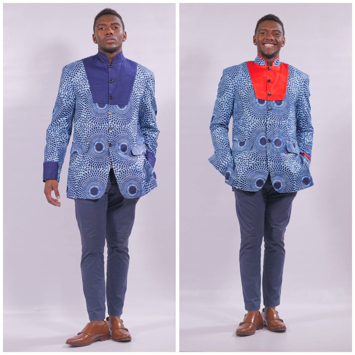 Vêtements africain africain homme Blazer veste en pagne  Etsy