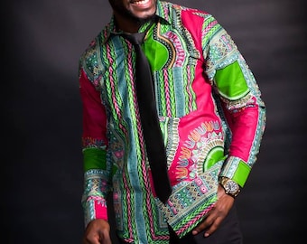 African abbigliamento, Black Dashiki per uomo, camicie dashiki African, uomini Dashiki, abbigliamento africano, dashiki Tailored maschile, moda africana,