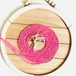 PINK Waist Beads for women, Waist Beads tie-on, Waist Beads Black Owned, African Waist Beads, Waist beads for Weight Loss, FAST SHIPPING