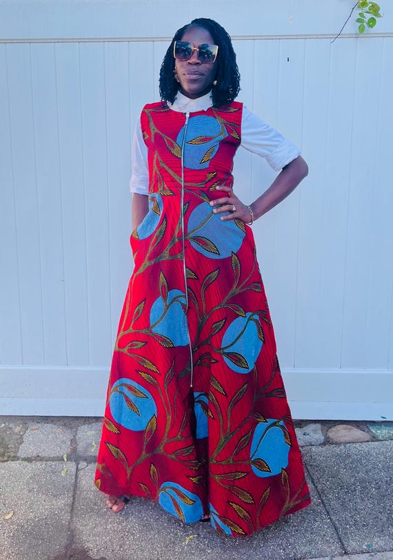 front zip maxi dress Cool-Girl Twill Denim Maxi Dress With Front Metal Zipper Bow Back kalisa