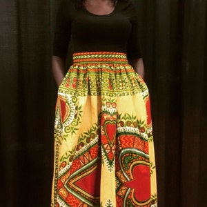African Dashiki Maxi Skirt; African clothing, African  Skirt; African Maxi skirt; African Skirt; African Maxi; African Ankara Maxi Skirt