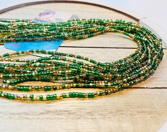 thumbnail image 2 of Handmade Tie-On African Waist Beads – Crystal Belly Chain With Weight Loss Charm – Togo 2 of 6
