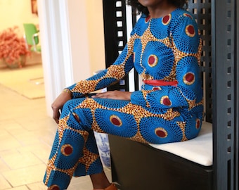 African Ankara Jumper suit , African fashion; African Print jumpsuit;  African Clothing; African Ankara jumper, African Clothings