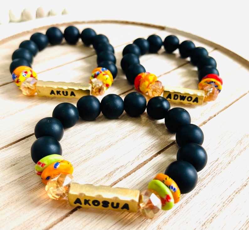 Authentic Ghana Africa Beads Bracelets, Ghana Beads, Africa Ghana bead Bracelets, Unisex beads Bracelet, Made in Ghana beads. image 1