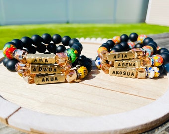 Authentic Ghana Africa Beads Bracelets, Ghana Beads, Africa Ghana bead Bracelets, Unisex beads Bracelet, Made in Ghana beads.