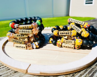 Authentic Ghana Africa Beads Bracelets for women and men, Ghana Beads, Africa Ghana bead Bracelets, Unisex beads Bracelet, Ghana beads.