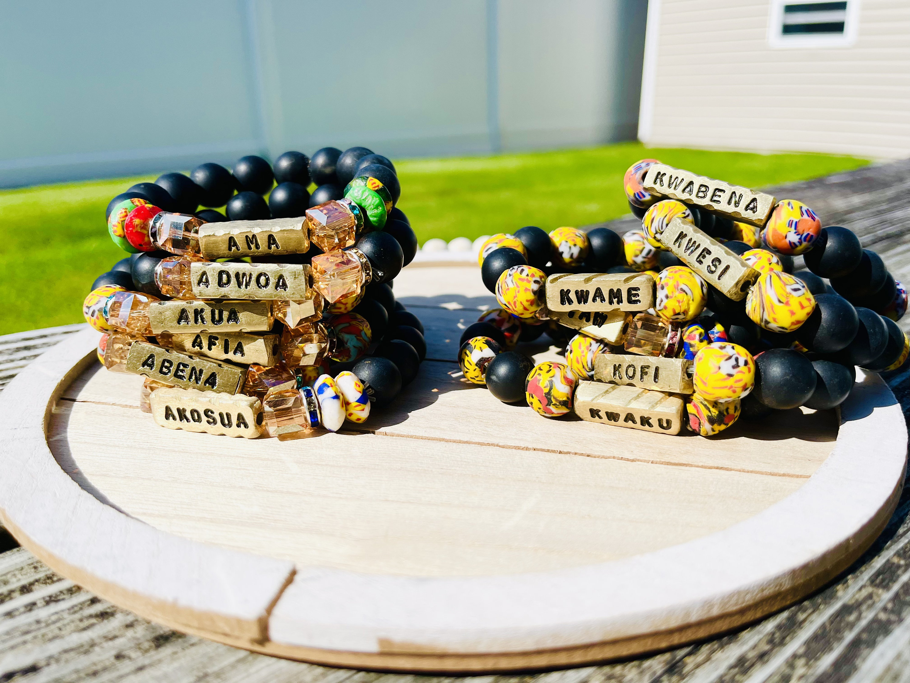 African Wood Bracelets Democracy