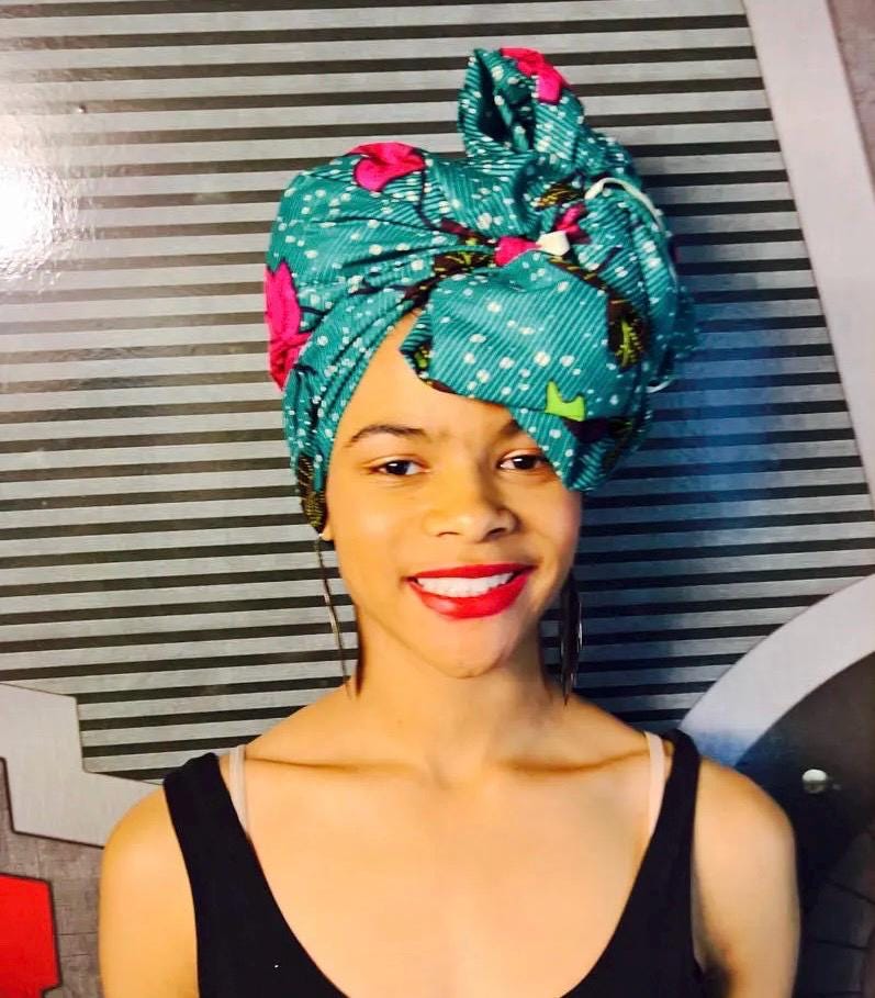 African clothing, African Kitenge Headwrap, Yellow/Black Ankara Headwarp fabric, Ankara head wraps, African Head wraps for women,