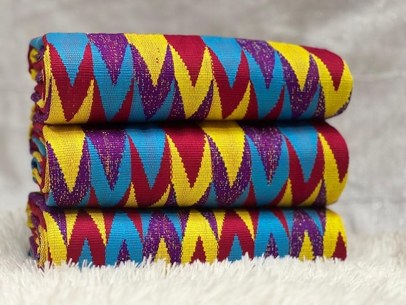 Authentic Kente 6 Yards Genuine Ghana Handwoven Kente Fabric