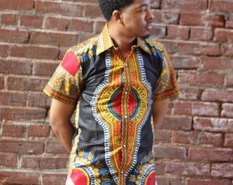 African abbigliamento, Black Dashiki per uomo, camicie dashiki African, uomini Dashiki, dashiki Tailored maschile, moda africana, camicia uomo