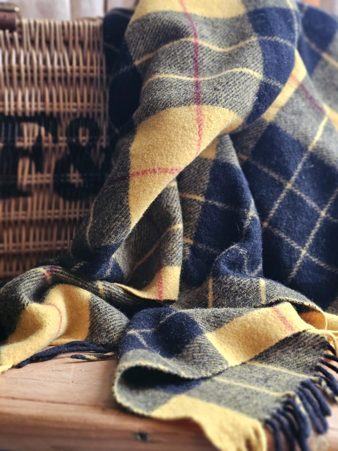 Wool Travel Rug Vintage Mac Cleod Tartan Wool Travel Rug / Picnic Blanket - Etsy