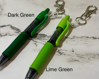 4色収納式ボールペン：ストラップ付きキーホルダーアクセサリー - Etsy