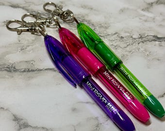 4色収納式ボールペン：ストラップ付きキーホルダーアクセサリー - Etsy