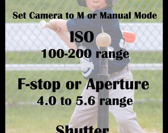 Photo Like a Pro ... Quick Camera Settings - Etsy