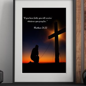 Christian Scripture Wall Art: Bible Verse Printable (PDF, PNG, JPG),Bedroom wall decor