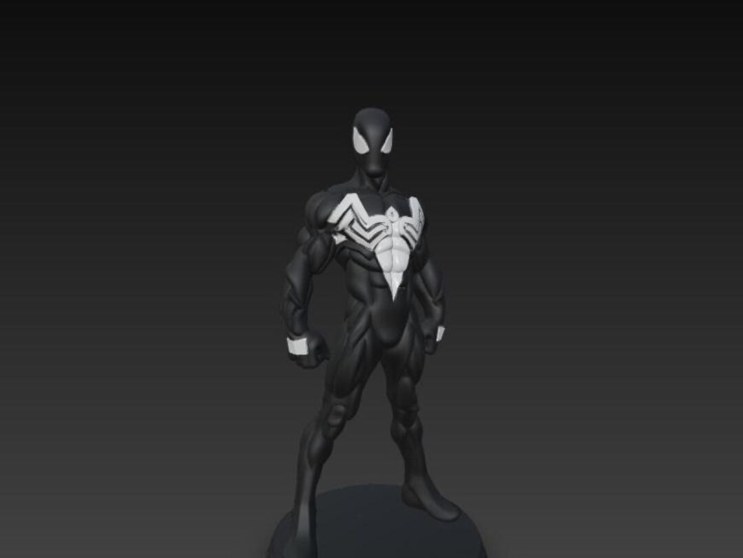Symbiote Spider-man STL File | 3D Print Model | Venom Spiderman Figure ...