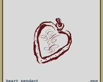 Ilustración de monograma de corazón romántico - Logotipo inicial de boda dibujado a mano - Descargar SVG PNG