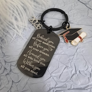 Personalized Graduation Key Chains, Custom Graduation Keychain, Stainless Steel Keyring 2026, College Graduation Gift for Daughter, Him, Her