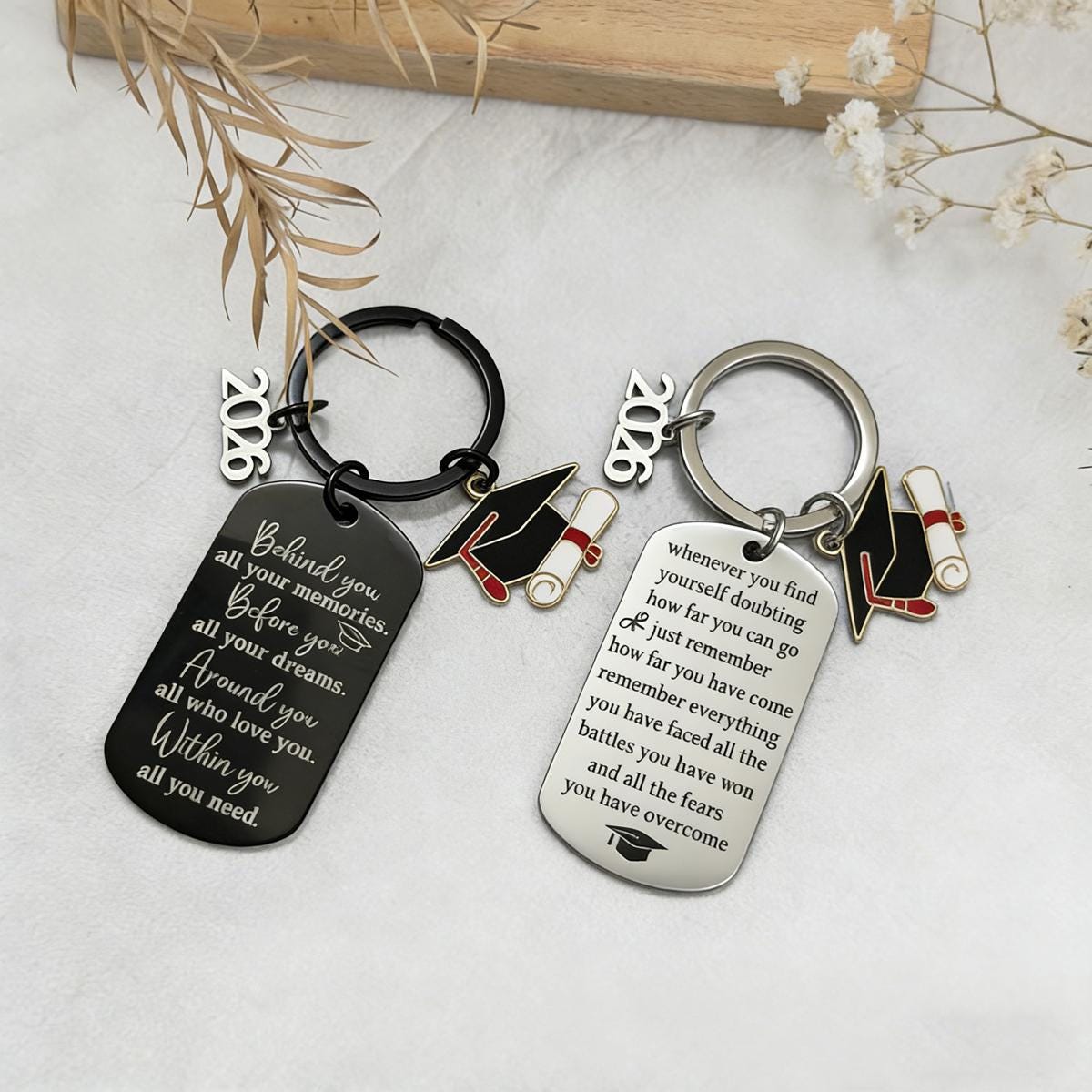 Class of 2026 Graduation Keychain: Stainless Steel Keychain Engraved ...