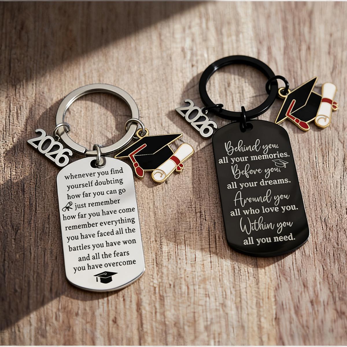 Class of 2026 Graduation Keychain: Stainless Steel Keychain Engraved ...