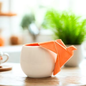 Origami Dove Mug – Sculptural Handmade Ceramic Cup