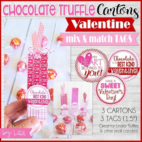 Gourmet Chocolate Truffle Cartons & Tags {VALENTINE} PRINTABLE