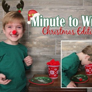 Minute to Win It Christmas Edition Printable - Holiday Party, Classroom ...