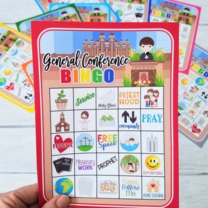 General Conference BINGO | General Conference Activities for Kids | General Conference Printable | LDS Primary Kids image 2