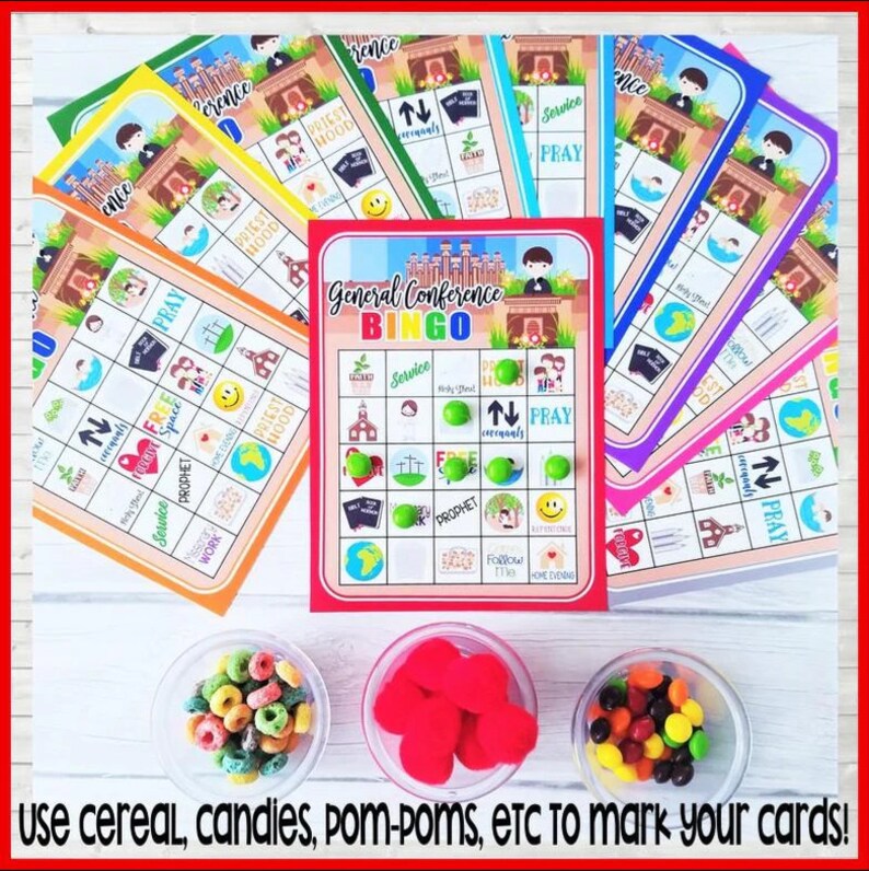 General Conference BINGO | General Conference Activities for Kids | General Conference Printable | LDS Primary Kids image 5