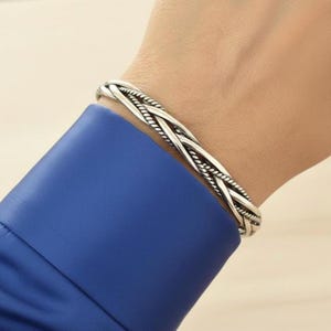 Wikinger Armband, versilbert, Knotenarmband, verstellbar