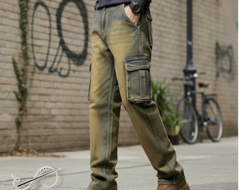 Size 31x33 Semantic Design Cargo Pants Black Bondage Pants