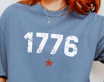 1776 Shirt, 250th Anniversary Comfort Colors® USA Shirt, Fourth of July Shirt, America 1776, 1776 T-Shirt, Patriotic Shirt, Est 1776 Tee