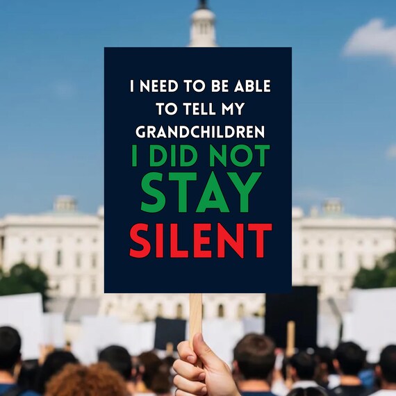 Resist Protest Sign, No Kings in America Poster
