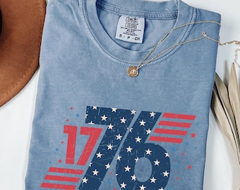 Camiseta de 1776, Camiseta Comfort Colors® USA del 250.º aniversario, Camiseta del 4 de julio, Estados Unidos 1776, Camiseta 1776, Camiseta patriótica, Camiseta Est. 1776