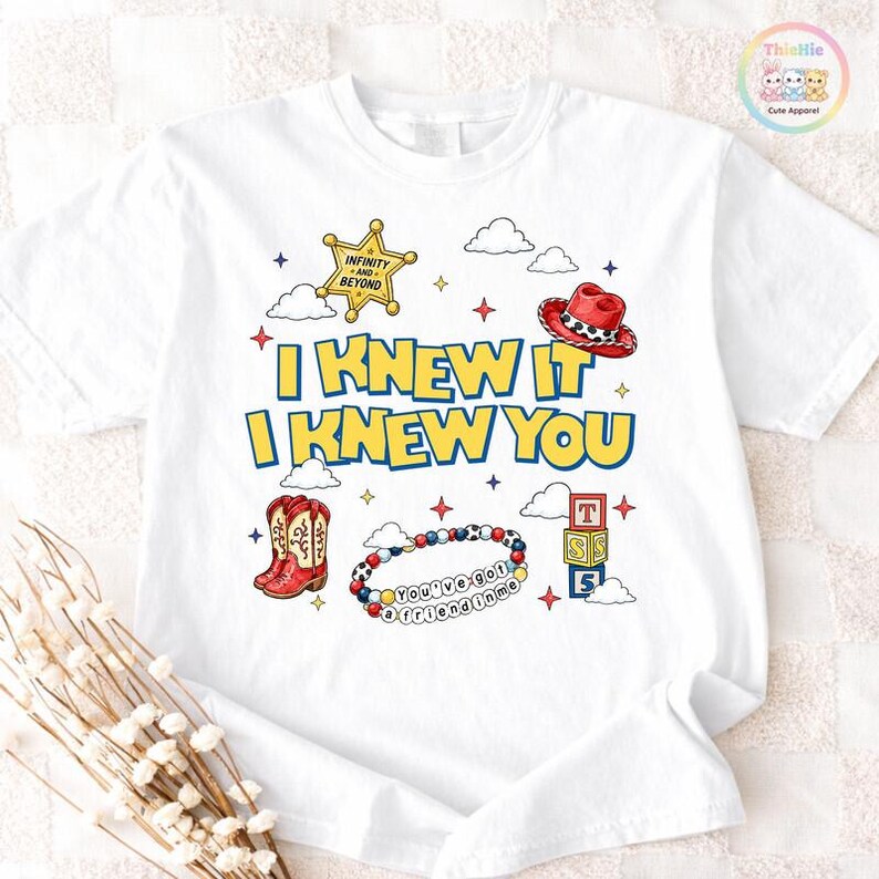 Camiseta Disneyland Pixar Toy Story 5 "Eu Sabia! Eu Sabia Que Você Era", Camiseta Infantil e Camiseta Toy Story 5, Camiseta de Aniversário Toy Story 5, Toy Story: Estamos Completando 5 Anos imagem 4